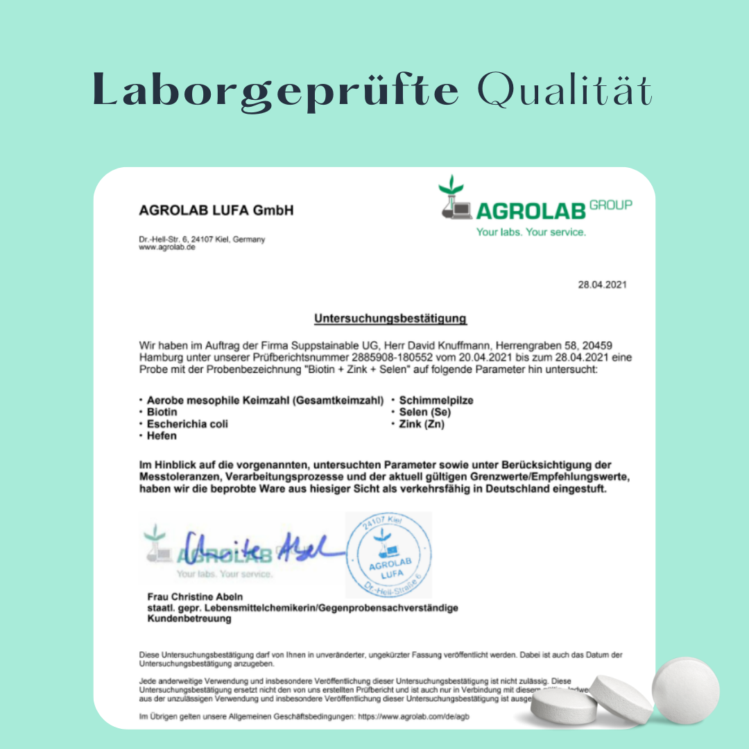 Biotin, Zink & Selen Tabletten