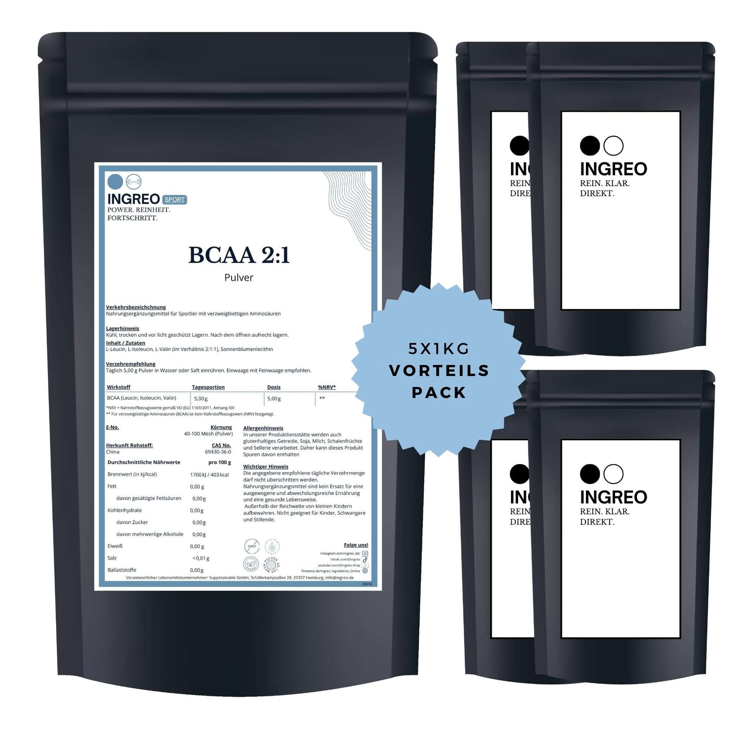 bcaa-2-1-1-lecithin-pulverBundle_Fuenferpack_5kg_zum_Vorteilspreis_Ingreo