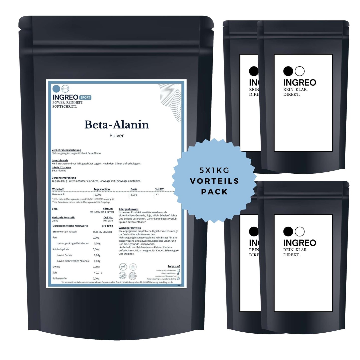 beta-alanin-pulverBundle_Fuenferpack_5kg_zum_Vorteilspreis_Ingreo