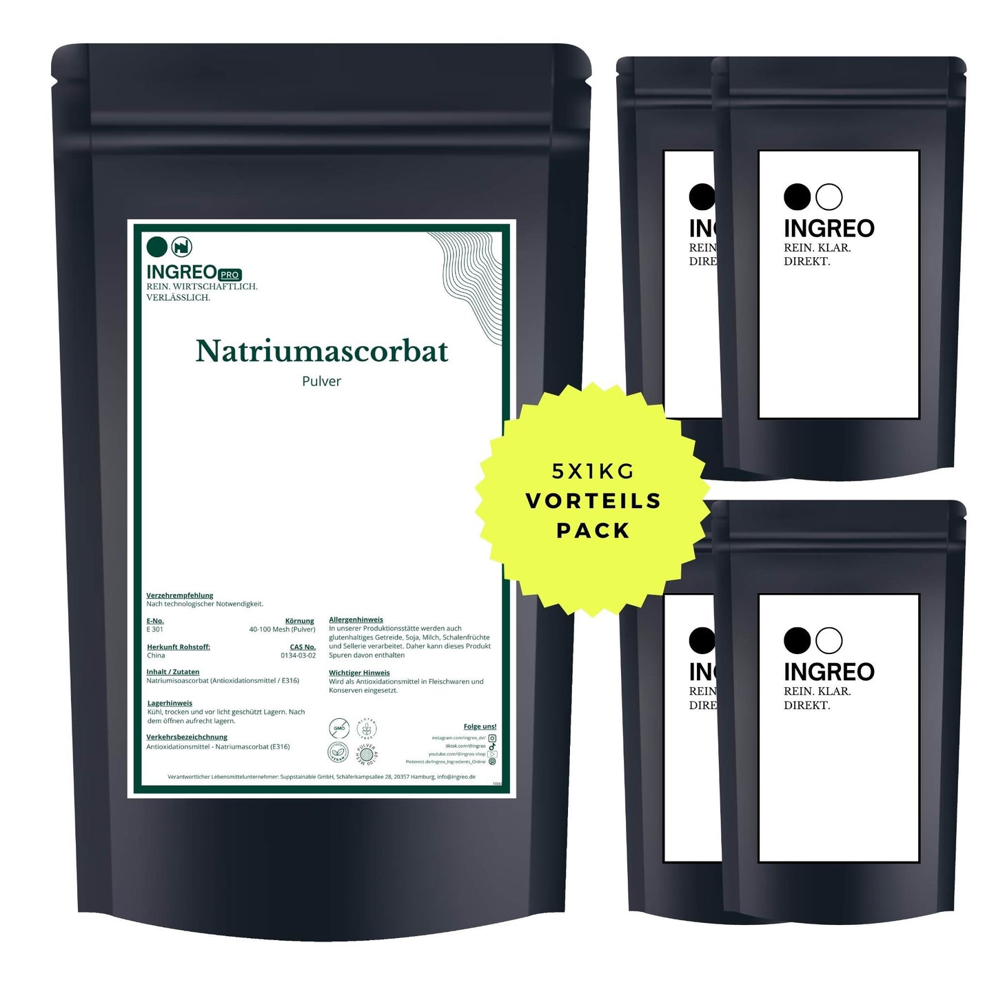 natriumisoascorbat-pulverBundle_Fuenferpack_5kg_zum_Vorteilspreis_Ingreo