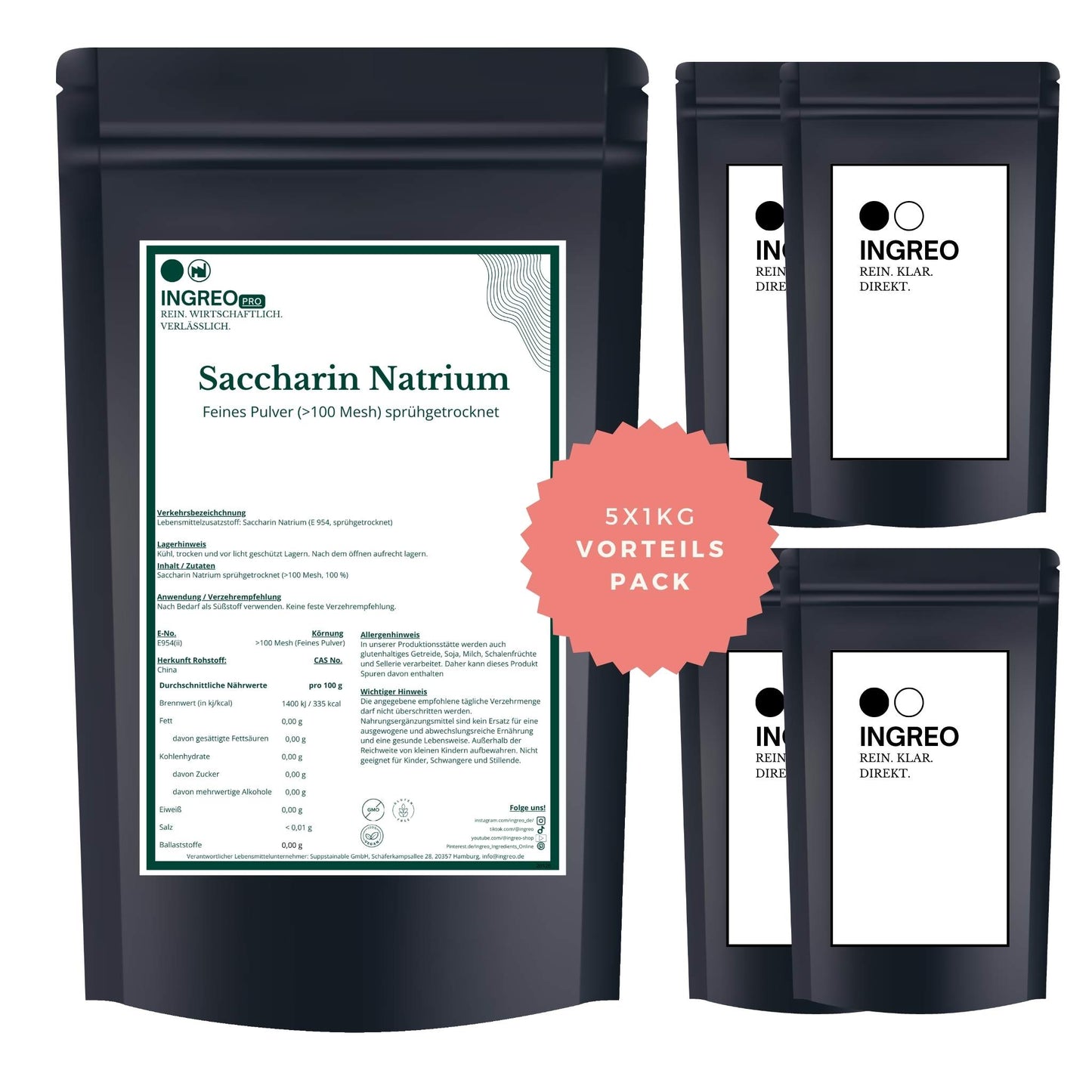 sachharin-natrium-max-6-wasser-spruhgretrocknet-feines-pulver-100-meshBundle_Fuenferpack_5kg_zum_Vorteilspreis_Ingreo