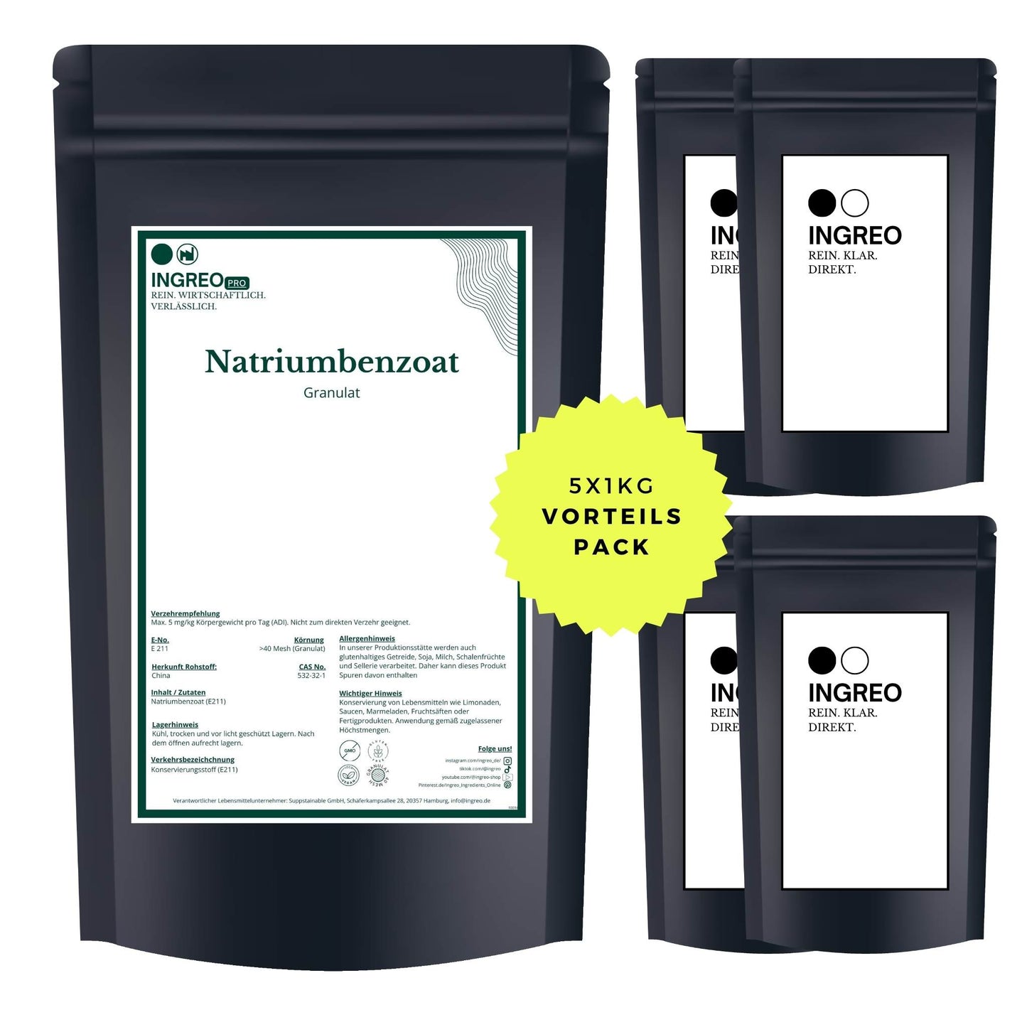natriumbenzoat-granulatBundle_Fuenferpack_5kg_zum_Vorteilspreis_Ingreo