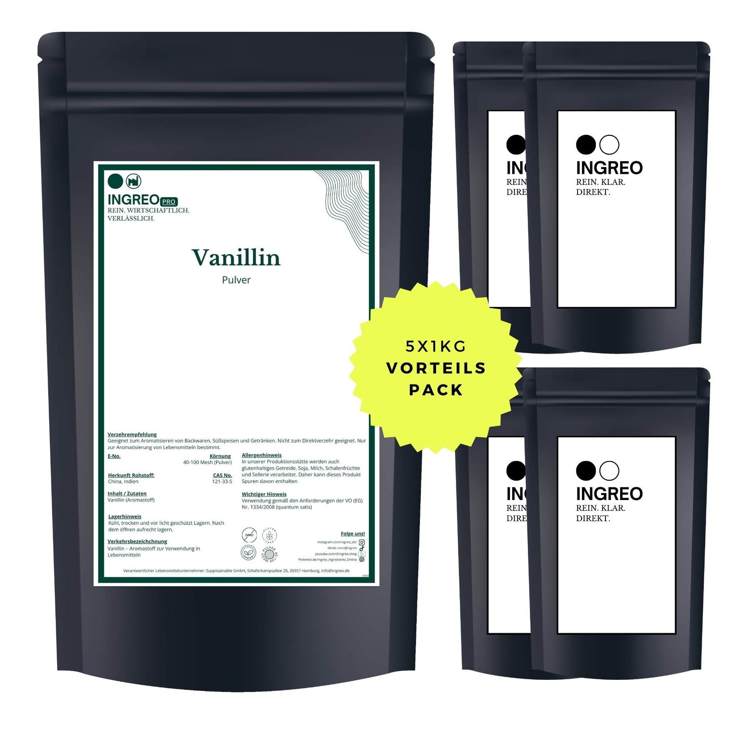 vanillin-pulverBundle_Fuenferpack_5kg_zum_Vorteilspreis_Ingreo