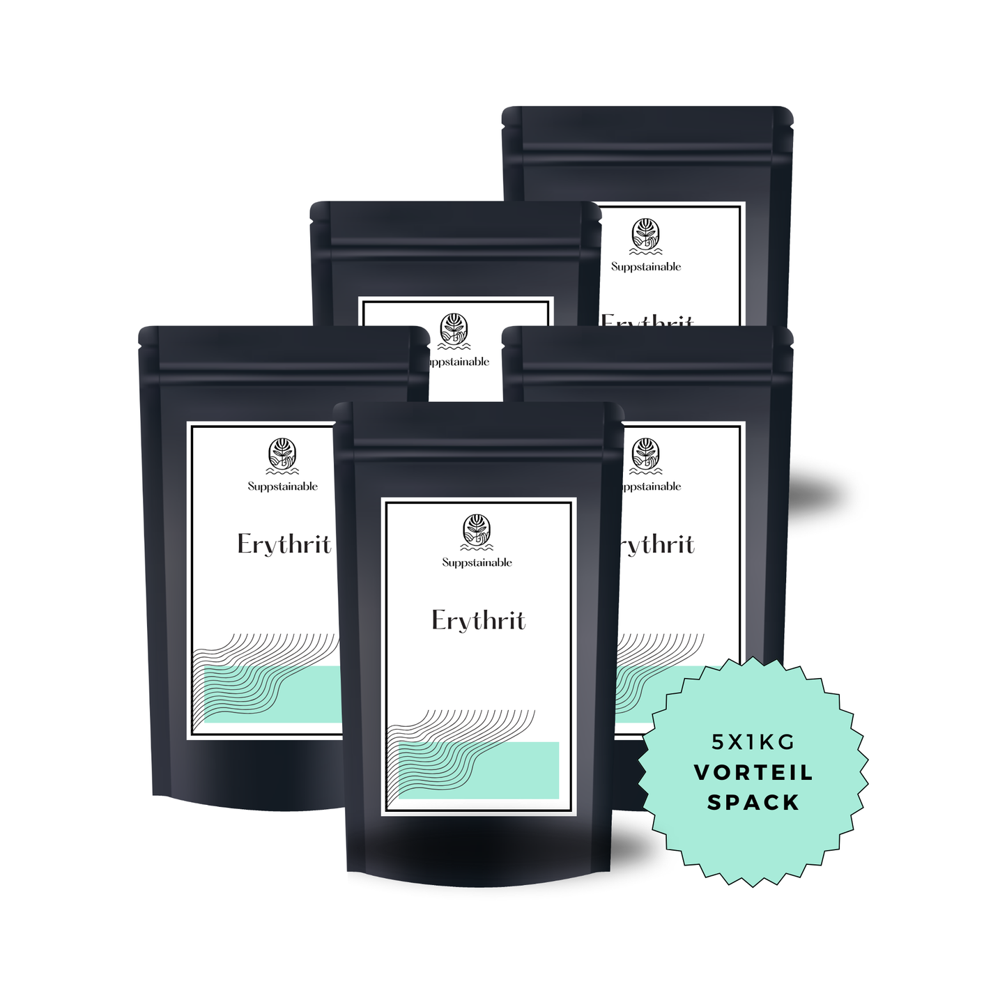 5kg Erytrith von Suppstainable als Vorteilspack in 5X1kg Beutel
