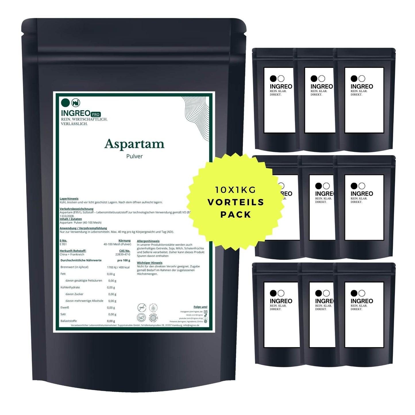aspartam-pulverBundle_Zehnerpack_10kg_zum_Vorteilspreis_Ingreo