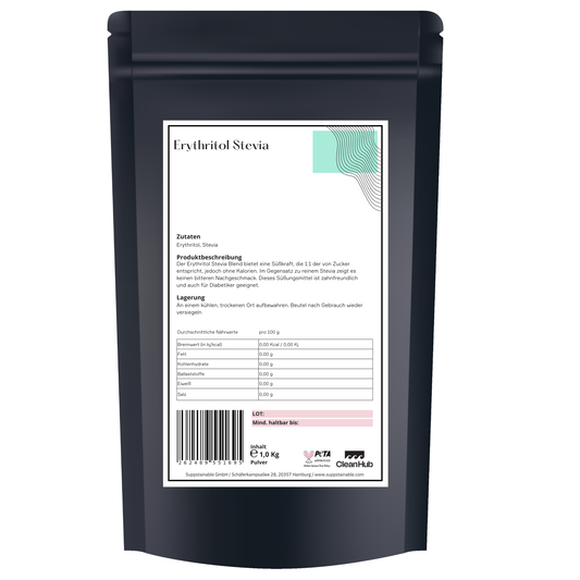 Erytrothol Stevia von Suppstainable von hinten