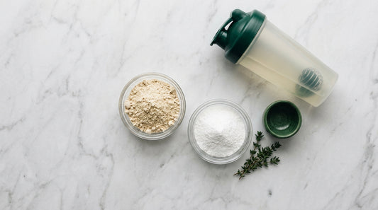 L-Glutamin und Erbsenprotein zusammen einnehmen