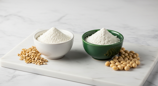 Sojalecithin und Sonnenblumenlecithin Pulver im Vergleich
