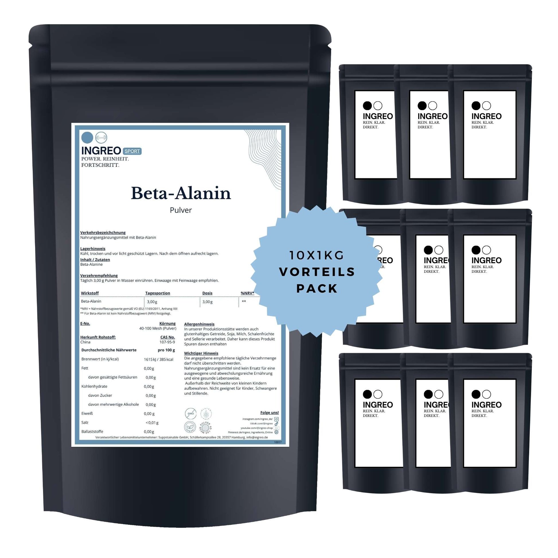beta-alanin-pulverBundle_Zehnerpack_10kg_zum_Vorteilspreis_Ingreo