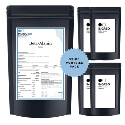 beta-alanin-pulverBundle_Fuenferpack_5kg_zum_Vorteilspreis_Ingreo