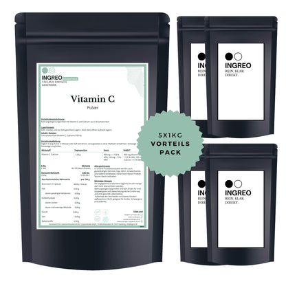 calcium-ascorbat-pulverBundle_Fuenferpack_5kg_zum_Vorteilspreis_Ingreo