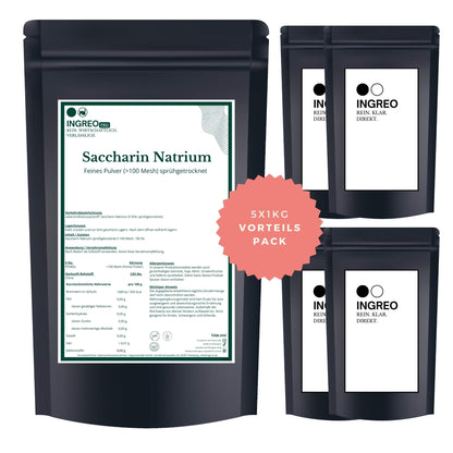 sachharin-natrium-max-6-wasser-spruhgretrocknet-feines-pulver-100-meshBundle_Fuenferpack_5kg_zum_Vorteilspreis_Ingreo