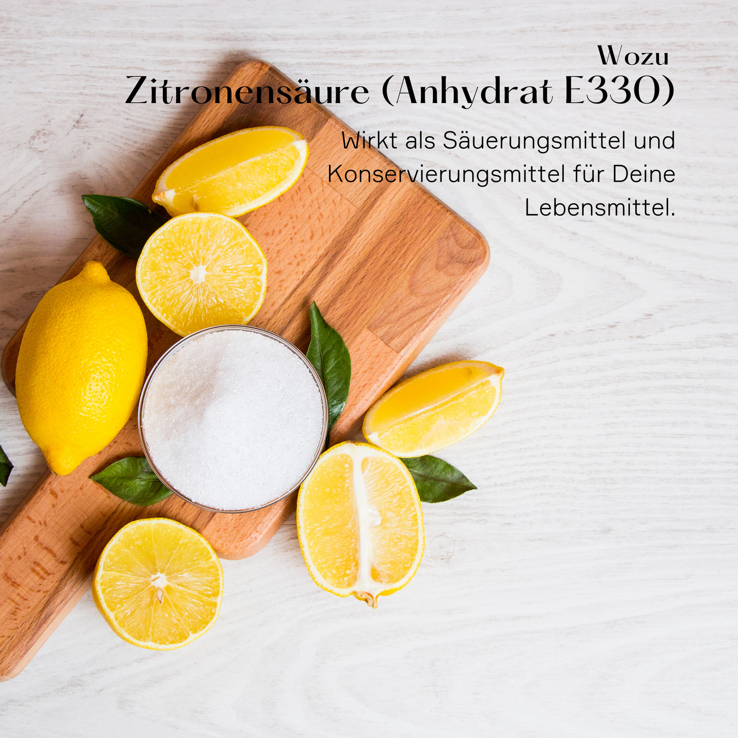 Zitronensäure E330 Anhydrit Pulver in Lebensmittelqualität