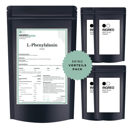 l-phenylalanin-pulverBundle_Fuenferpack_5kg_zum_Vorteilspreis_Ingreo