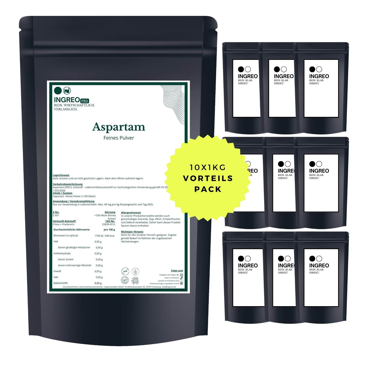 aspartam-feines-pulverBundle_Zehnerpack_10kg_zum_Vorteilspreis_Ingreo