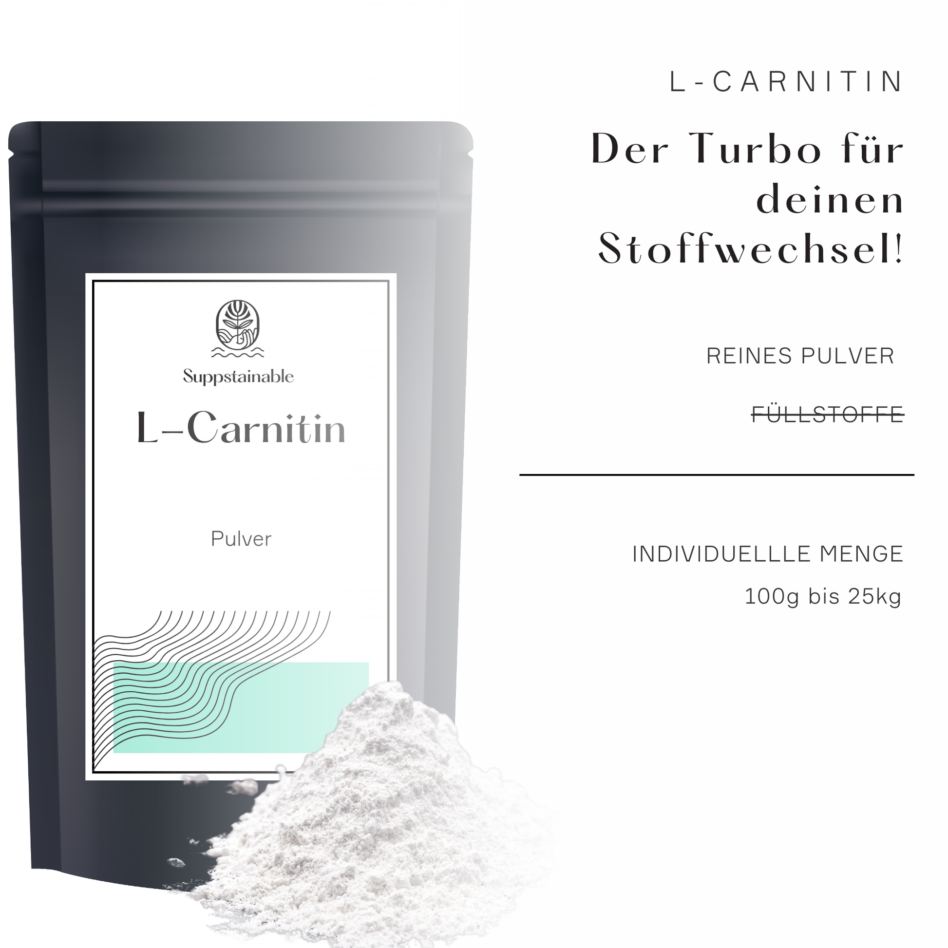 L-Carnitin vorteile für dtn stoffwechseln als workout booster von Suppstainable 