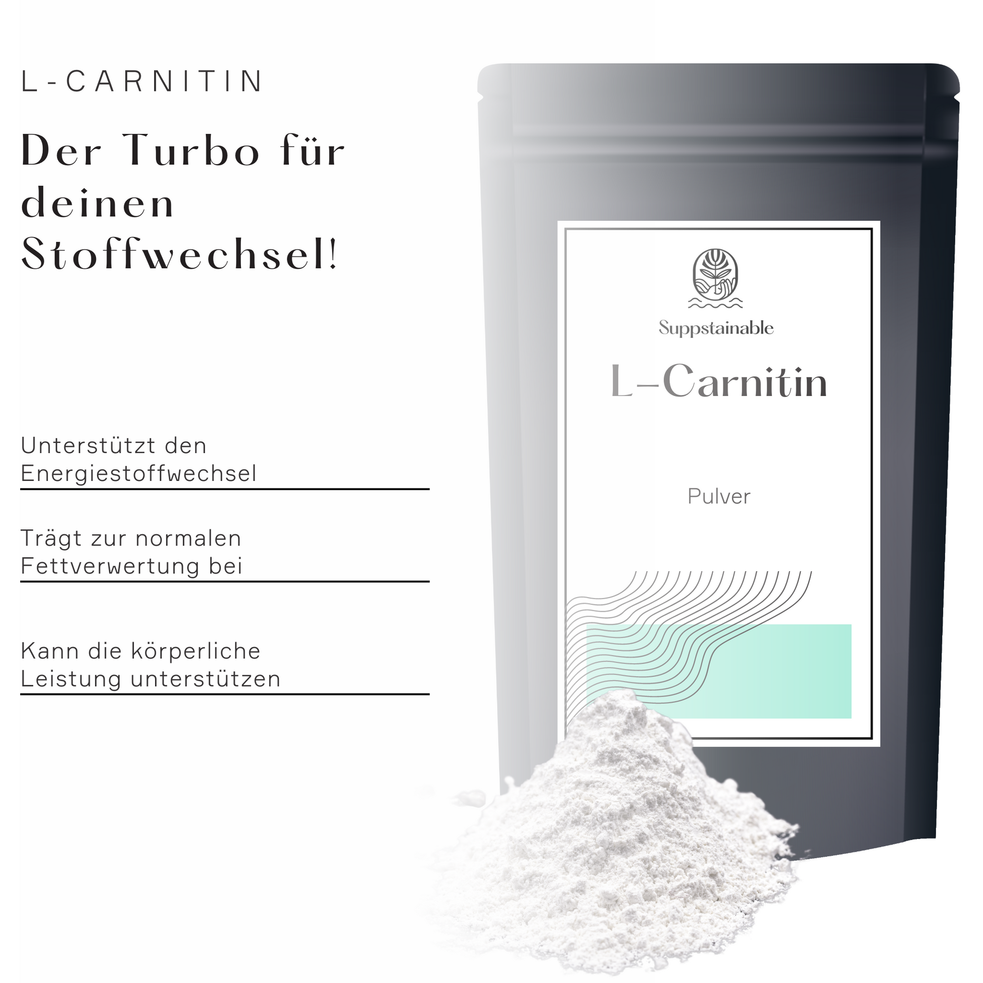 L-Carnitin Vorteile für Fettverbrennung von Suppstainable 