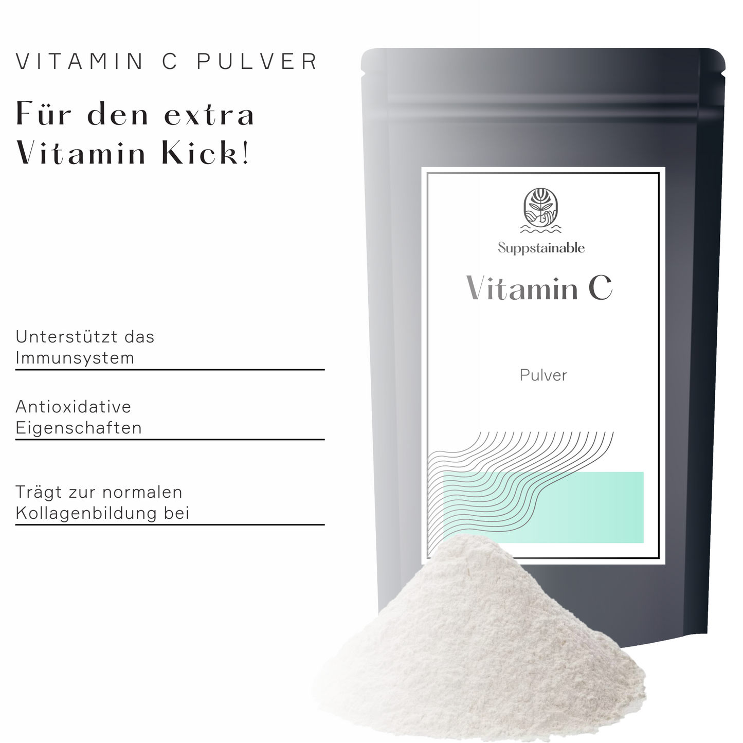 Vitamin C Ascorbinsäure vorteile für immunsystem und Antioxidant, suppstainable
