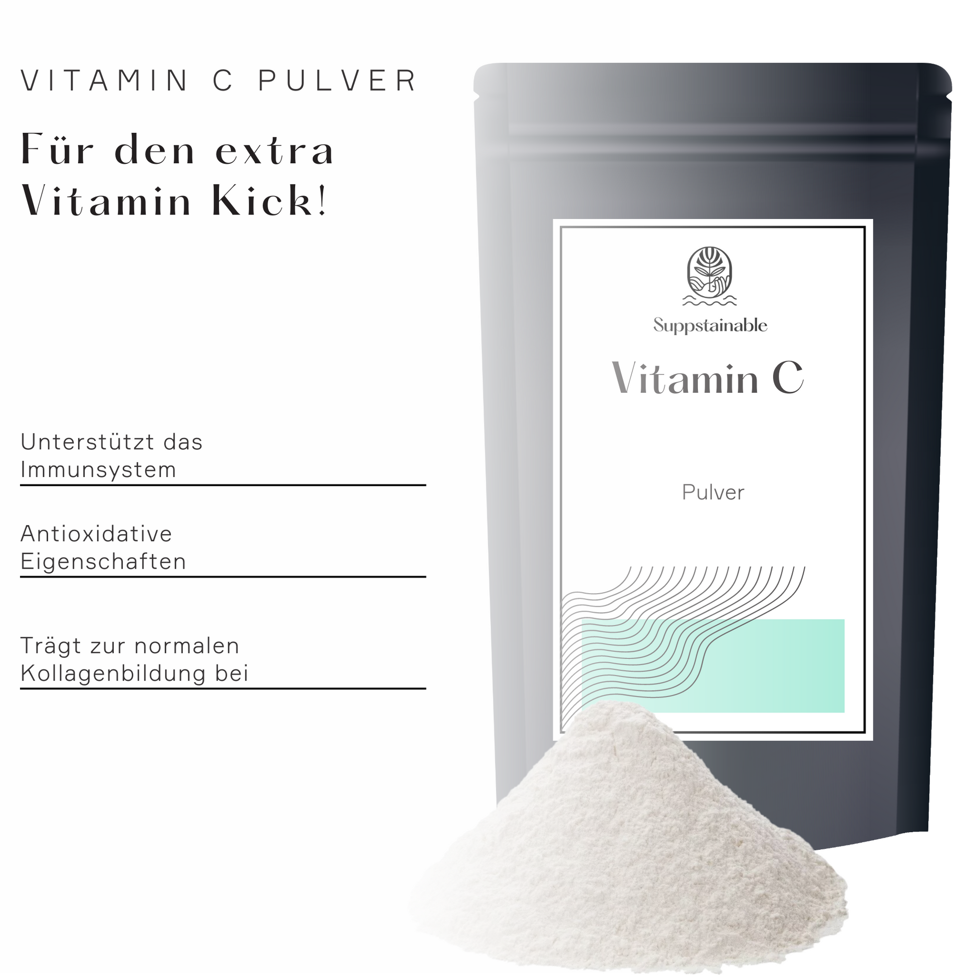 Vitamin C Ascorbinsäure vorteile für immunsystem und Antioxidant, suppstainable